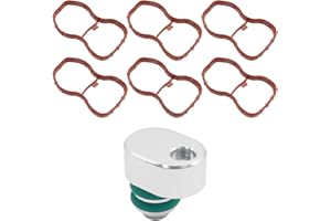 Hoypeyfiy 11618511363 Intake Swirl Flap Plug Delete Kit with Manifold Gaskets Replacement for BMW 3 5 7 Series E90 E91 E92 E93 F07 F10 F11 F01 F02 X5 E70 X6 E71 N57 N57S 11617807480