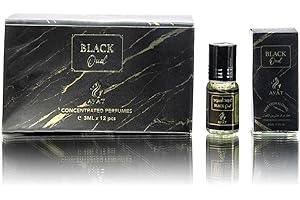 AYAT PERFUMES – Lot de 12 Muscs Huiles Parfumées BLACK OUD Attar Parfum Halal & Végan 3 ml Sans Alcool – Senteur Arabian Parfum Oriental pour Femme & Homme Longue Tenue – Fabriqué à Dubaï