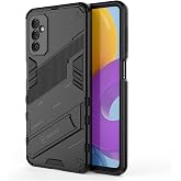 Microcase Samsung Galaxy M52 5G Matrix Serisi Armor Standlı Kılıf - Siyah