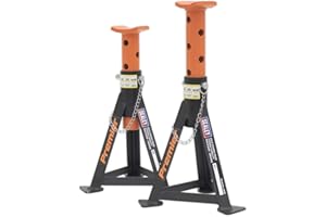 Sealey AS3O Unterstellböcke (Paar), 3 Tonnen Kapazität pro Ständer, Orange