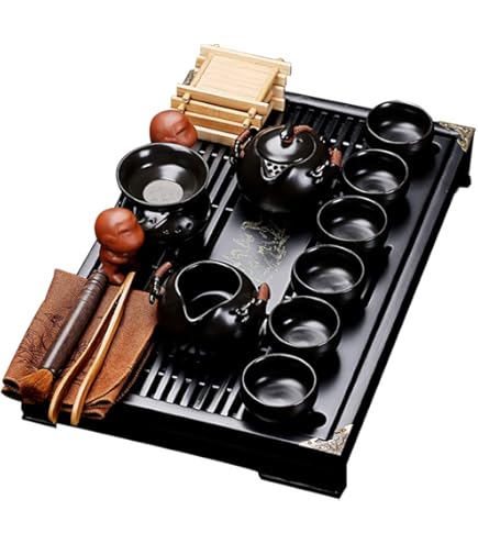 Chinesisches Gongfu Tee-Set Aus Porzellan - Komplett-Set Mit Tragetasche