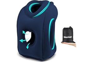 Maliton Nadmuchiwana poduszka podróżna do samolotu, wygodny sen, łagodząca ból szyi i ramion, nadmuchiwana poduszka podtrzymująca głowę do długich lotów, używana do samolotów, samochodów, pociągów,