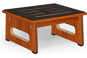 QIANBAIYI Un marchepied en Bois de 17CM pour Adultes et Personnes âgées avec revêtement en Caoutchouc antidérapant, pour l'intérieur et l'extérieur, Aide au Lever en Bois Portable pour Salle de Bain