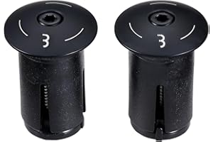 BBB Cycling Embouts de Guidon - ScrewOn Alu - Construction en Aluminium Durable - Bouchons Réutilisables pour Vélo - Accessoires Cyclisme - BHT-97 - Noir