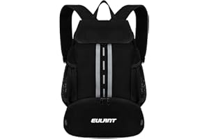 EULANT Plecaki piłkarskie z przegródką na buty, wodoodporne torby sportowe do koszykówki, pływania, na kemping, trening, plażę, wielofunkcyjny plecak z dolną komorą, Czarny, Basic Version, Torba na