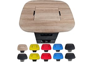 BIEREX Premium Bierkastenaufsatz Bierkisten Tisch Bierkasten Stehtisch Bierkisten Aufsatz Bistrotisch Partytisch Fanartikel Fussball (Stadionform,Holzoptik Eiche)