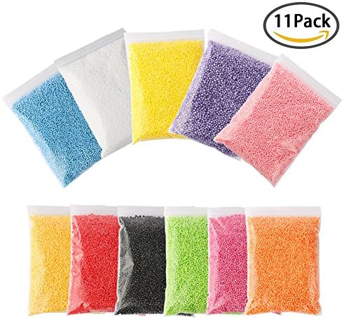 vitasemcepli of Coloured Polystyrene Foam Balls For The Slime and for Wedding Ceremonies, Perfect decorations for the and Ideal Gift for the DIY Dexterity Material for the Creative Hobby of children, Teens and Adults (11 Pieces of Packs)