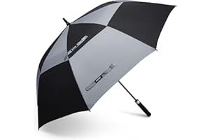 G4Free Automatycznie otwierany parasol golfowy, oversize, bardzo duży, podwójny, z otworem przeciwwiatrowym, wiatroszczelny, wodoszczelny, 120/137/157/173 cm