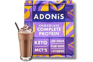 ‎ADONIS ADONiS Keto Proteinshake - Cremiger Schokoladengeschmack – Low-Carb, Hochwertiges Eiweißpulver für Muskelaufbau & Regeneration – Perfekt für Keto-Diät & Fitness