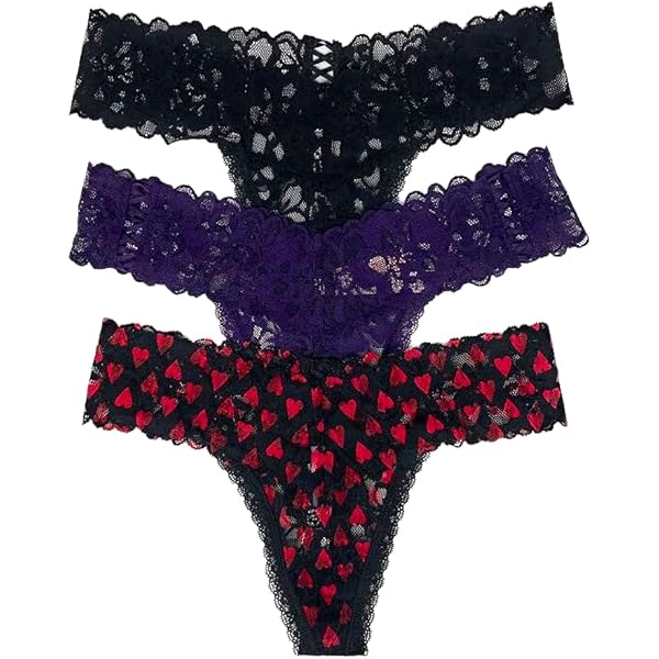 Victoria's Secret Pink Damen No Show Tanga 5er-Pack - Nahtlos, Bequem, Aus Baumwoll-Mix