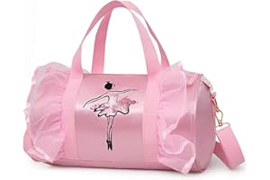 CSPone Tanztasche Balletttasche Mädchen Handtasche Kindertasche Umhängetaschen Crossbody Sporttasche Mädchen Kinder Pink Rosa Weihnachtsgeschenke Ballett tasche für Mädchens Kinder Ballett Tasche