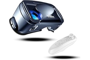 COVERTPU VR Occhiali 3D, Occhiali Virtuali 3D, Virtuale Realtà Occhiali per Giochi e Film 3D, Blu-Ray lens Protection, con Wireless Bluetooth Telecomando, Compatibile con tutti gli Smartphone da 5 a 7 Pollici