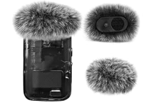 HABNI 2 Pièces Bonnette Micro Anti Vent Compatible avec DJI Mic 2 Lavalier sans Fil et OSMO Pocket 3 Créateur, Mousse Micro en Fourrure Filtre Anti Pop Professionel Adapté à DJI Mic 2