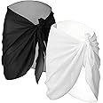 2 Pieces Women Beach Wrap Sarong Cover Up Chiffon Swimsuit Wrap Skirts