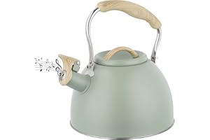 BEZORR Stovetop Kettle Whistling,3L Stove Induction Kettle, Stovetop Stainless Steel Whistling Teapot Kettle for Gas Stove or Induction Hob