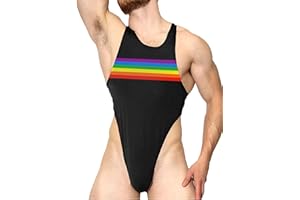 YOOJIA Sissy Homme Body String Sexy Erotique Lingerie de Nuit Débardeur Muscle Bodysuit High Cut Justaucorps Adulte sous Vêtement Bodysuit Jumpsuit