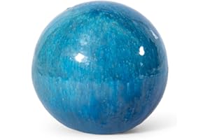 teramico Boule décorative de Jardin émaillée – Très Haute qualité résistante au Gel et aux intempéries (Lot de 4-12 cm, 16 cm, 20 cm et 28 cm, Turquoise)