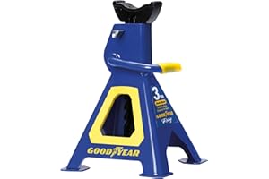 GOODYEAR 75519 Premium stojak warsztatowy, udźwig 3 ton, regulacja wysokości od 280 mm do 420 mm, z zawleczką zabezpieczającą, niebieski lakier ochronny