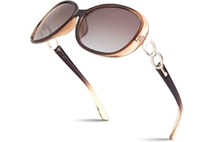SUNIER Polarised Sunglasses Womens Trendy Oversized Ladies Shades UV400 Protection Retro CAT3 Sun Glasses