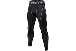 Yuerlian Mens Compression Leggings Training Cool Dry Sport Pants Running Gym Tights