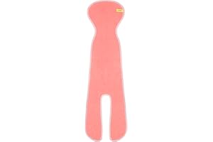 Aeromoov - Baby Sitzauflage Air Layer - Einlage Für Autositz oder Kinderwagen - Gruppe 2/3 mit Beinen - Antischwitz Sommerbezug - Bio-Baumwolle - Flamingo