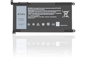 DTK Batería WDX0R para DELL Inspiron 15 5570 7579 5567 5578 5368 5379 7569 13 5378 7378 7368 14 5482 7472 17 5770 5767 5584 Latitude 3190 Vostro 5481 5581 - Alto Rendimiento [42Wh/11.4v]
