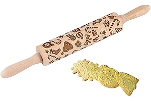 STHRUCRACK Rouleau à pâtisserie de Noël en bois en forme de renne 3D pour décoration de Noël (éléments de Noël)