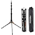 FOSOTO 48in/123cm Photography Light Stand Tripod Aluminum Alloy Photo Studio Desk Light Stand for Camcorder, Camera, Flash, Relfector, Umbrella, YouTube Streaming Stand with Carry Bag