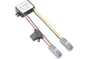YABOANG DC/DC Buck 10-72V a 5V, convertidor de voltaje con fusible a 5V5A 25W MAX transformador de potencia para automóviles, luces LED, muelle de barco, instrumentos y mucho más.