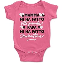 Body Neonato Divertente Con Slogan - Mamma Mi Ha Fatta Stupenda, Papà Mi Ha Fatta Interista - 100% Cotone (Idea Regalo) - Foto 7