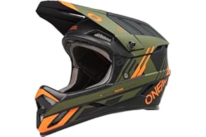 O'NEAL | Mountain Bike Helmet | MTB Downhill |Safety Standard EN1078, Ventilation Openings for Airflow & Cooling, ABS Outer Shell | Backflip Helmet STRIKE V.23 | Adult | Black Orange Olive | L