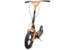Zinc Neochrome BMX Scooter for Kids Ages 6+ – 12 Inch Big Wheel Stunt Scooters with 360 Degree Handlebar Spin, Front & Rear Brakes, Steel Frame, Off-Road Tyres