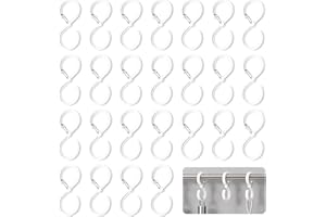 KHDULQ 24 Pcs Crochet De Suspension De S, Crochets Anti-Chute, Crochet Blanc, Crochet En S Conviennent Pour Suspendre Des Vêtements, Des Ustensiles De Cuisine, Des Décorations, Etc