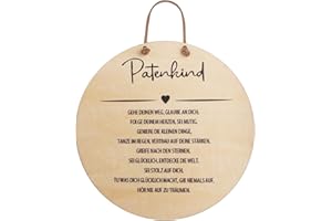 CJ&M Patenkind Plättchen | Holzschild | Geschenk Patenkind | Geschenk Taufe | Patenkind | Pate | Geburtstag Patenkind