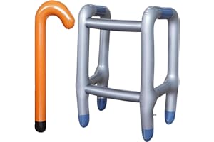 Cimvidi Telaio da Passeggio Gonfiabile e Bastone da Passeggio Gonfiabile, Costume da Nonna con Telaio da Passeggio per la Nonna o Il Nonno per Il Carnevale/martedì Grasso o Come Gag per Il Compleanno