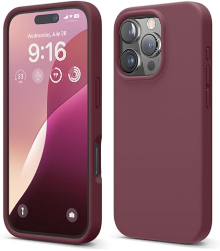 Coque MyGadget IPhone 16 Pro – Silicone Quadruple Protection – Rouge – Antichoc, Microfibre