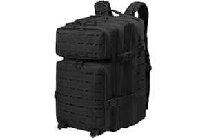 SHANNA Sac a Dos Militaire Tactique 45L, Sac à Dos Chasse Sac à Dos de Trekking, Sac à Dos Armée Molle Assaut Pack Sac à Dos de Combat pour Randonnée en Plein Air Camping Pêche Chasse Escalade