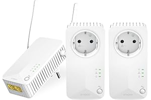 STRONG - Powerline 600 Triple Wi-Fi EU - 2 Adattatori Powerline 600 + Wi-Fi 300 Mbps - Internet Veloce - Presa Passante Schuko - Portata di 300m - Per Tutti i Modem/Router PLWF600TRIEUV2