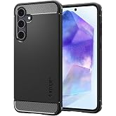 Spigen Samsung Galaxy A55 ile Uyumlu Kılıf Rugged Armor Matte Black - ACS07500