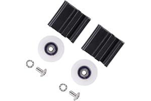 Rankomu Kit de rechange pour serre, roues de porte, 22 mm, pour halls, serres, roulettes de porte coulissantes antidérapantes et anti-âge, en nylon léger, pièces de rechange avec composants en acier