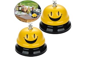 Xinlie Call Bell Service Bell Service Call Bell Counter Bell Desk Service Ringing Call Bell Hotel Counter Desk Bell Ring Bar Ring Desk Bell for the Kitchen Restaurant Classic Concierge Use(2 Pieces)