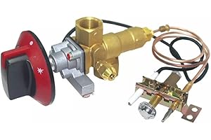 METER STAR 100000BTU LPG/NG Gasofen-Einlassventil Pilotbrenner mit 0,9 Meter M10 x 1 Thermoelement und Zünddraht inkl. Knauf, ganze Sets