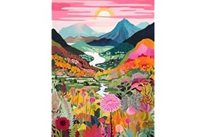 askkqtx Malen Nach Zahlen Erwachsene Landschaft,DIY Paint by Numbers Adult Handgemalt Ölgemälde Kit für Anfänger Erwachsene Ohne Rahmen Als Geschenk Home Wand Dekor 30X40CM