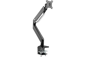 ‎HALTERUNGSPROFI HALTERUNGSPROFI Monitor-Halterung Tischhalterung mit Gasdruckfeder Aluminium Extrastark bis 15kg LED LCD Monitore bis 35 Zoll VESA 75, 100 OFFICE-GS512A