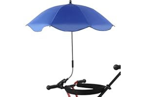 QUZENTE Kinderwagen Sonnenschirm, Tragbarer UV Schutz Kinder Sonnenschirm, Verstellbarer Baby Regenschirm Kinderwagen Sonnenschirm Mit Clip Für Fahrrad Rollstuhl Strandkorb
