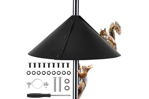 NQEUEPN Deflettore per Scoiattoli, Deflettore Avvolgente per Scoiattoli Largo 45cm Protezioni per Scoiattoli per Mangiatoie per Uccelli per Proteggere All'Aperto Mangiatoie per Uccelli Sospese