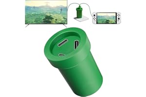 POWKONG Switch TV Dock 65W Kompatibel mit Nintendo Switch 2/OLED/Steam Deck/ROG Alley,Tragbar Switch Docking Station Mini GaN Netzteil Adapter mit 4K 60Hz HDMI/USB-C PD Schnellladung/USB 2.0,ohne Typ-C Kabel