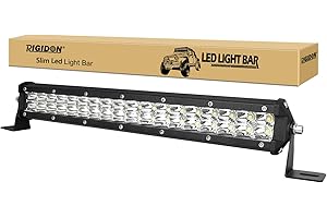 RIGIDON 15 Pollici 38 cm 108W Proiettore Bar Led 4x4, 12V 24V barra di illuminazione led, Barra luminosa a led per offroad Car Trattore SUV UTE ATV, 6000K bianco fendinebbia, spot