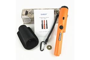SHRXY Detectores De Metales Detectores de Metales Portátil GP-Pointer Buscador de Oro Naranja Impermeable con luz LED para usos con Poca luz (Naranja-GP)