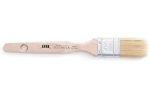 PENNELLIFICIO 2000 | Pennello Pittura Professionale con Ghiera Inox, Pennellessa Uso Universale, per Tutti i Tipi di Smalti e Vernici, Muri, Pareti, Legno, Ringhiere, Ghiera 30 mm – Made in Italy